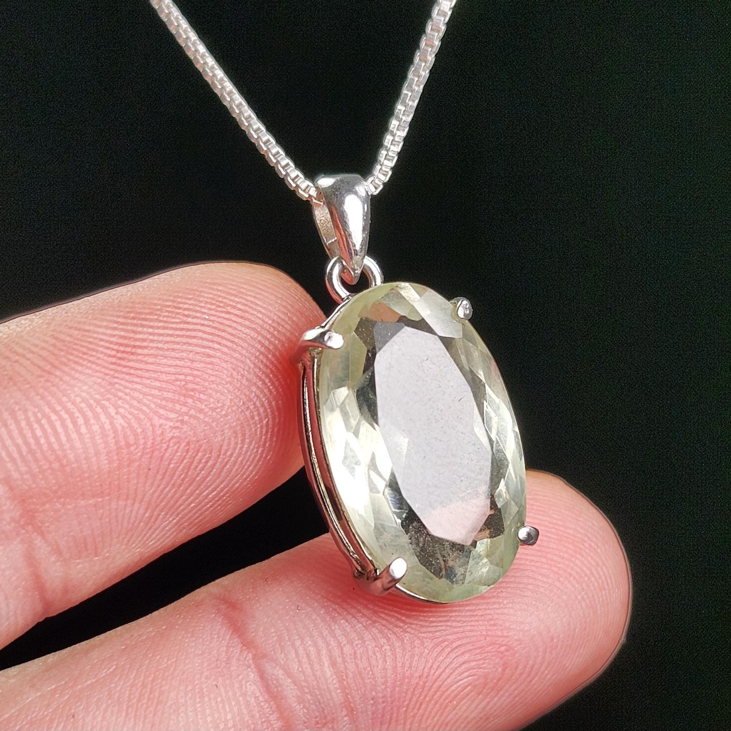 Faceted Libyan Desert Glass Pendant