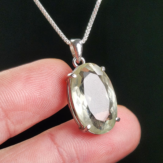 Faceted Libyan Desert Glass Pendant