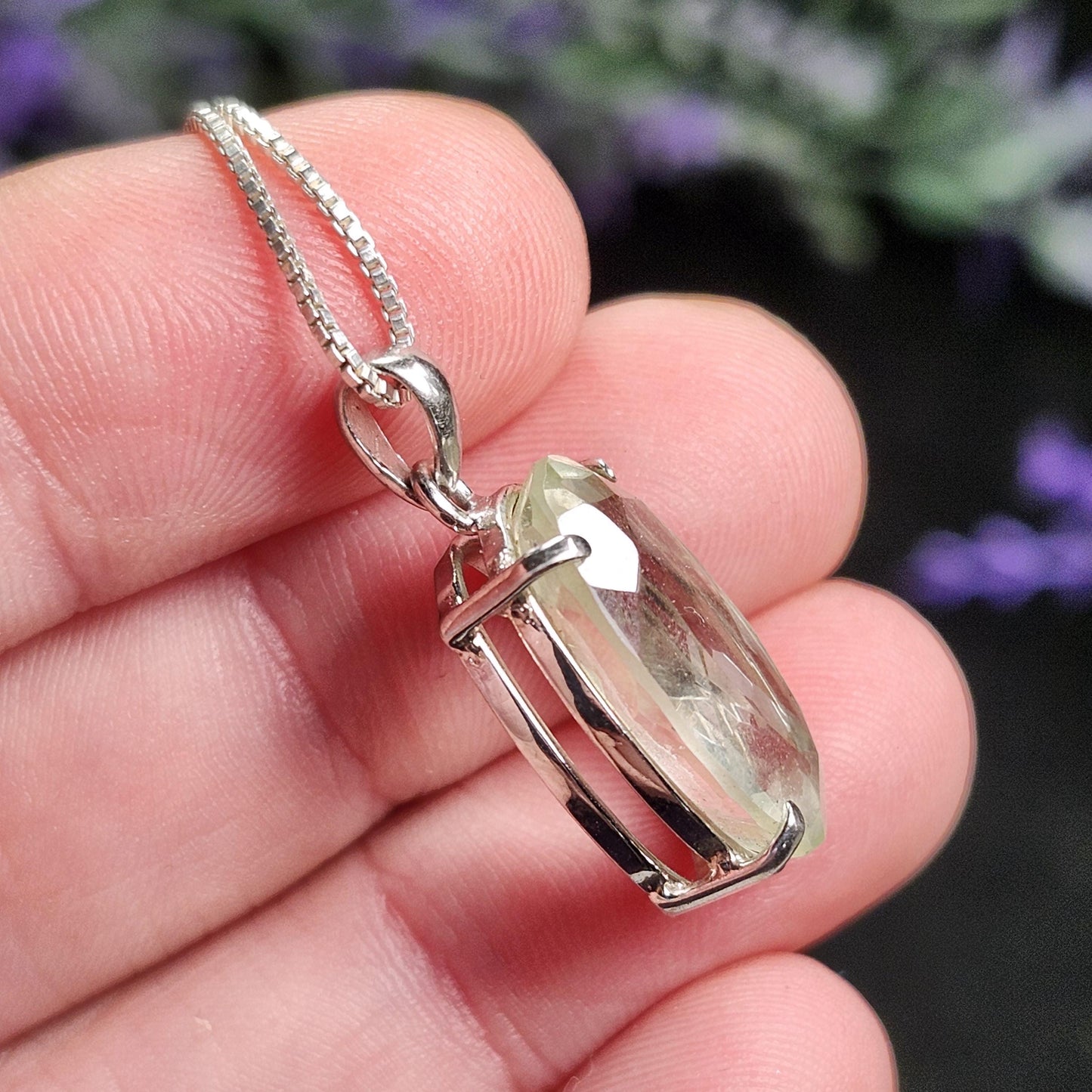 Faceted Libyan Desert Glass Pendant