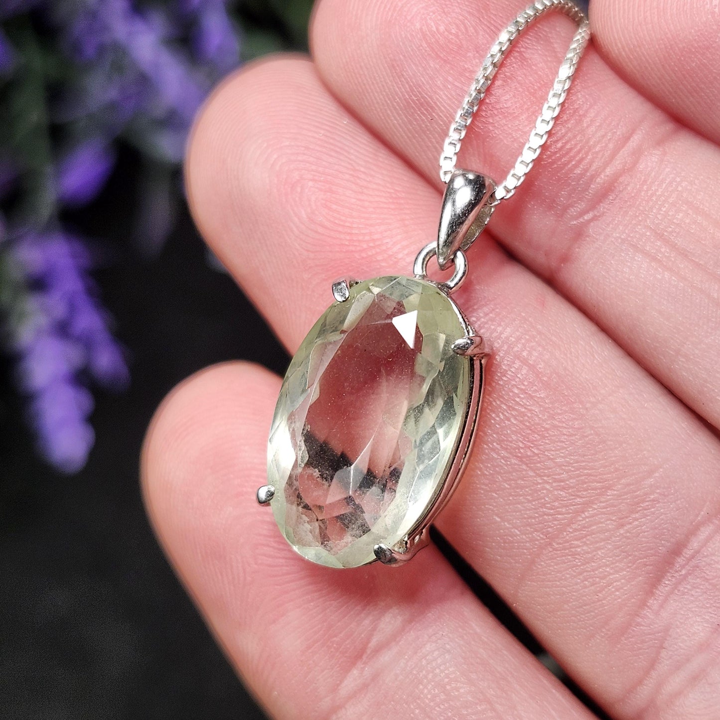 Faceted Libyan Desert Glass Pendant