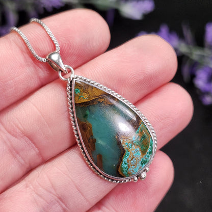 Sonoran Sunrise Chrysocolla Pendant