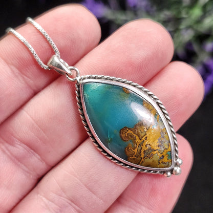 Chrysocolla Sonoran Sunrise Pendant