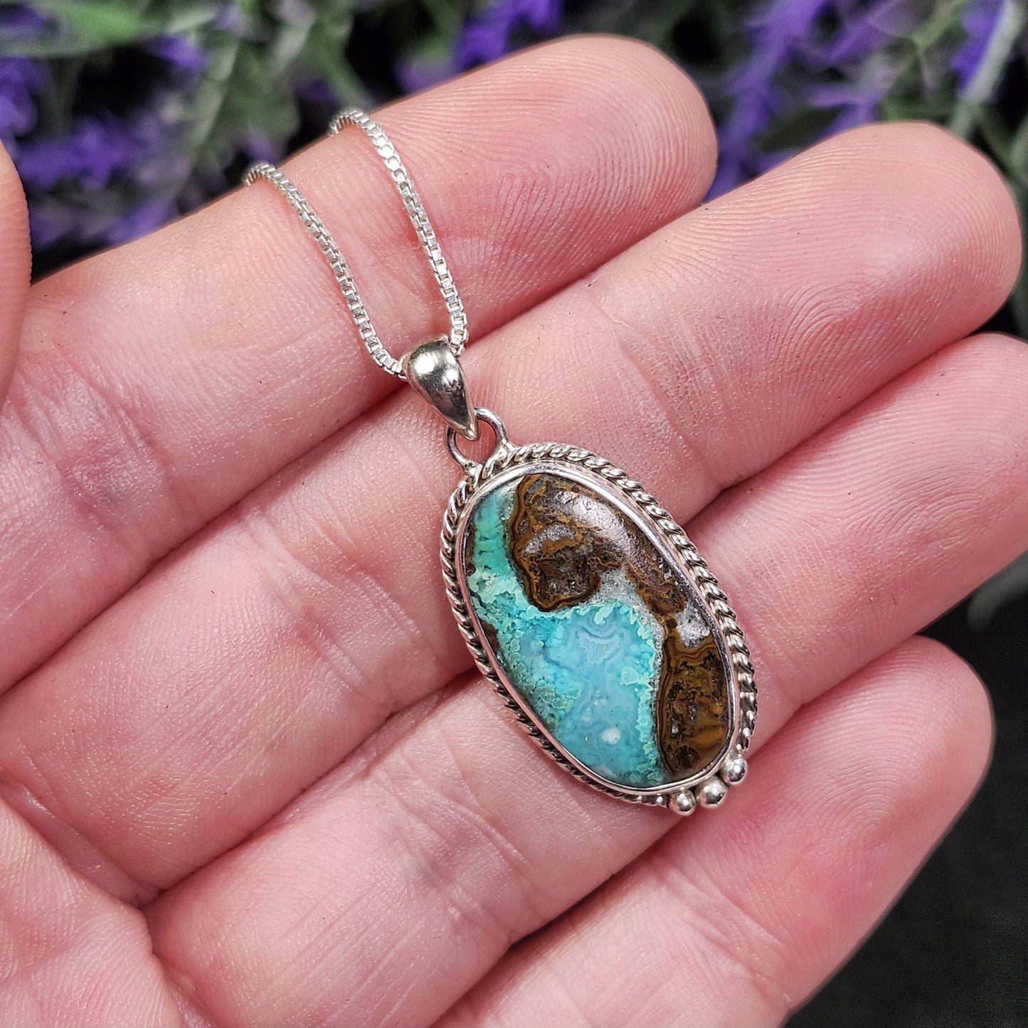 Chrysocolla Sonoran Sunrise Pendant