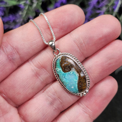 Chrysocolla Sonoran Sunrise Pendant