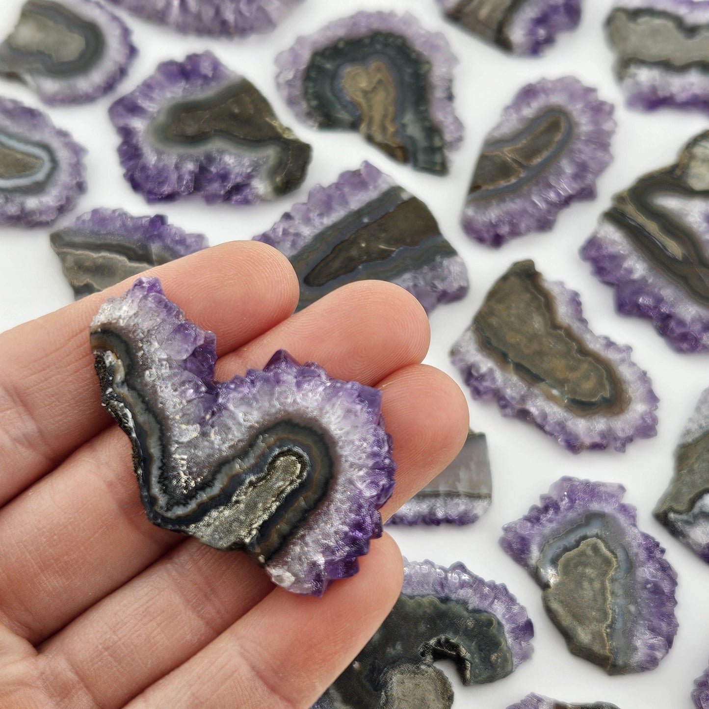 Amethyst Stalactite Crystal Slice