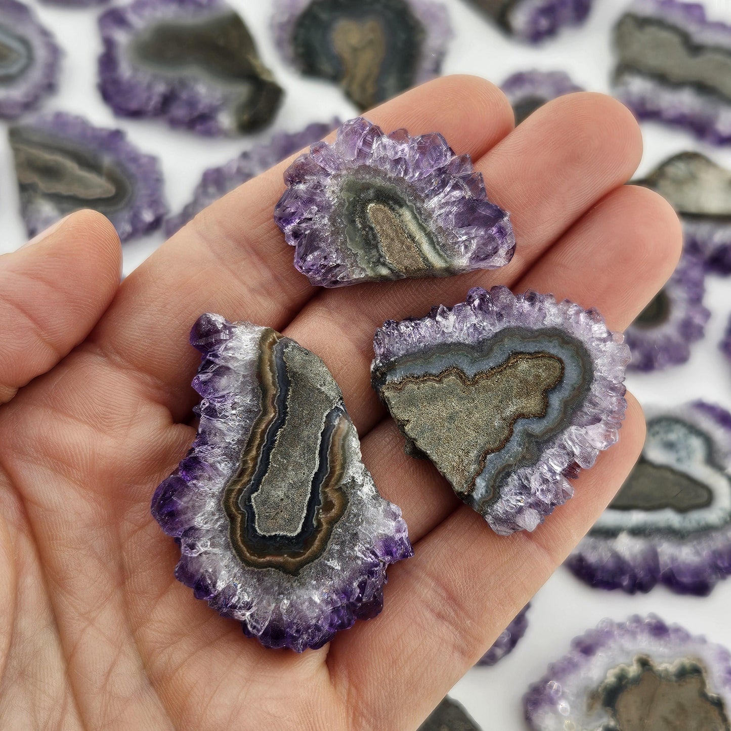 Amethyst Stalactite Crystal Slice