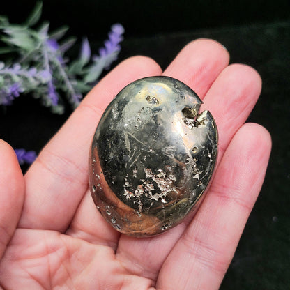 Pyrite Palm Stone
