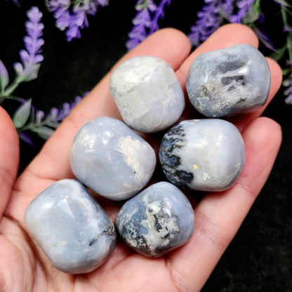 Blue Plume Agate Crystal