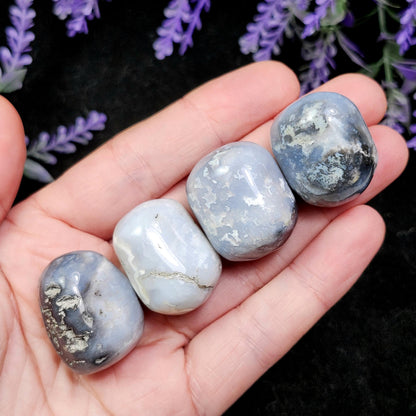 Blue Plume Agate Crystal