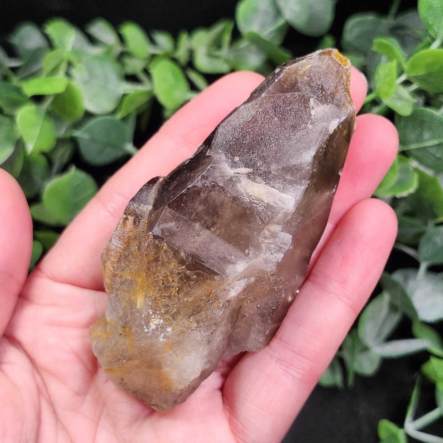 Hyalite Opal Smoky Quartz 120g