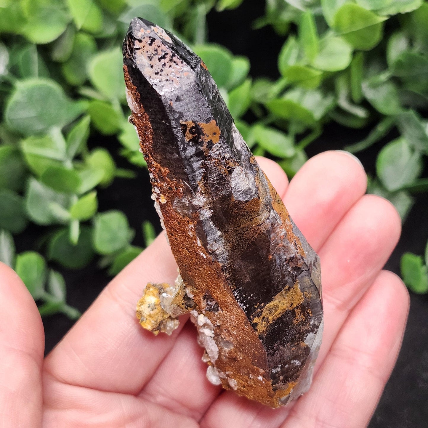 Hyalite Opal & Smoky Quartz 72g