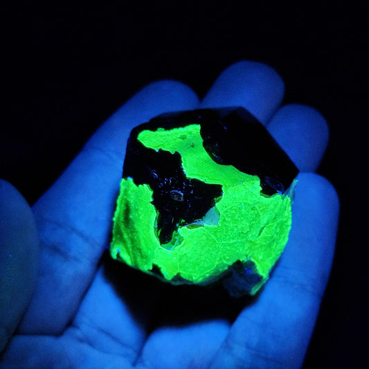 Hyalite Opal & Black Tourmaline 63g