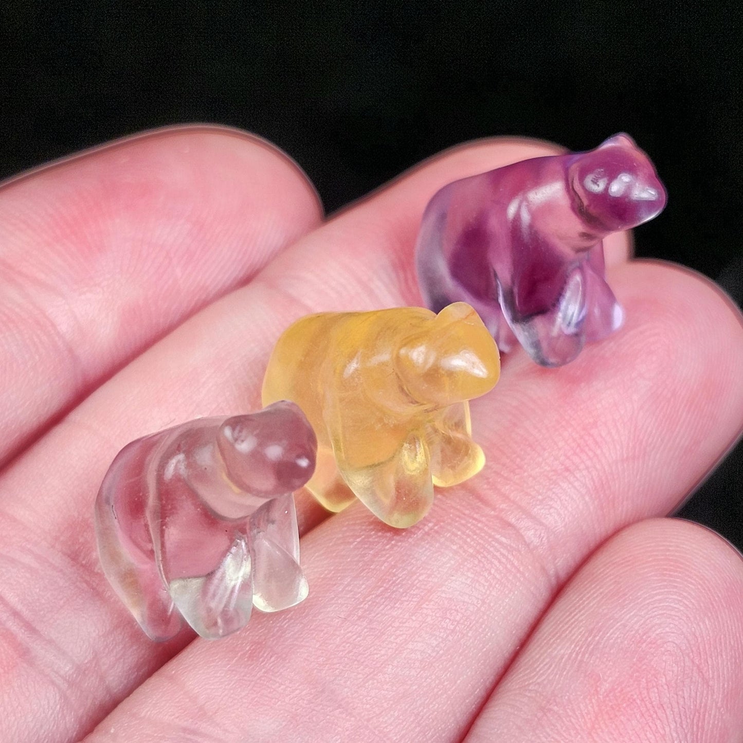 Rainbow Fluorite Bear