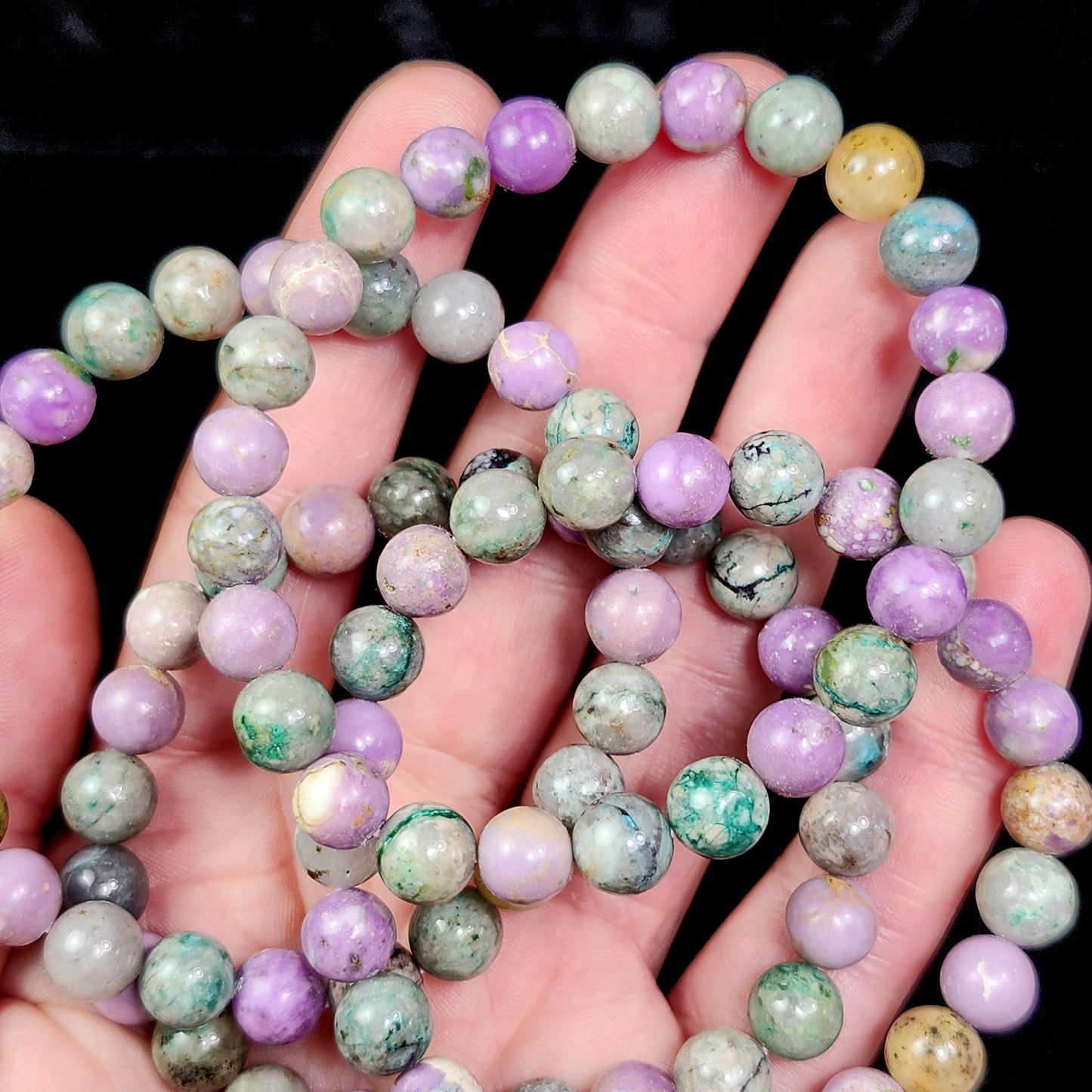 Phosphosiderite & Chrysocolla Bracelet