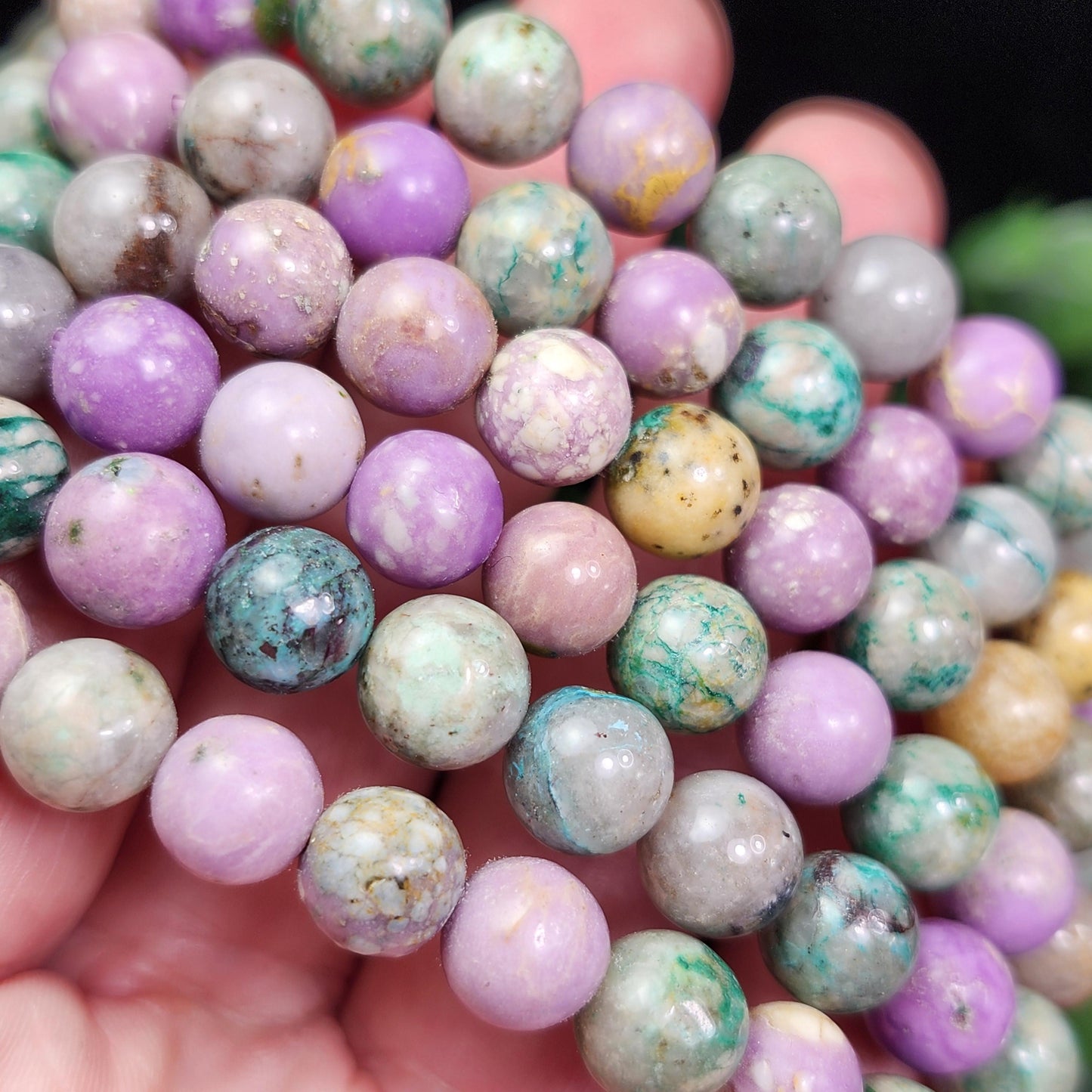 Phosphosiderite & Chrysocolla Bracelet