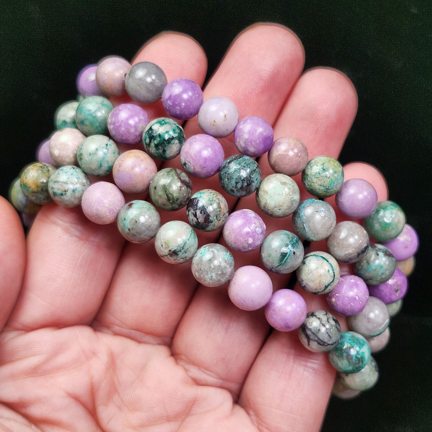 Phosphosiderite & Chrysocolla Bracelet
