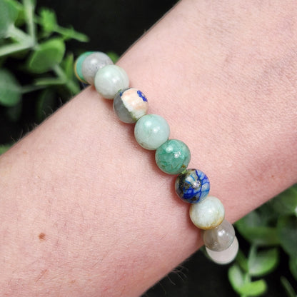 Lapis Lazuli & Chrysocolla Bracelet