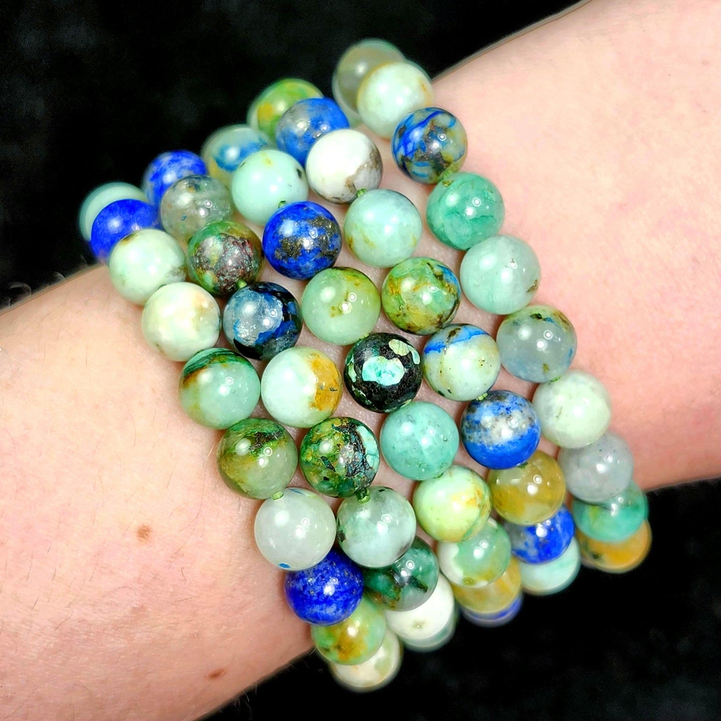 Lapis Lazuli & Chrysocolla Bracelet