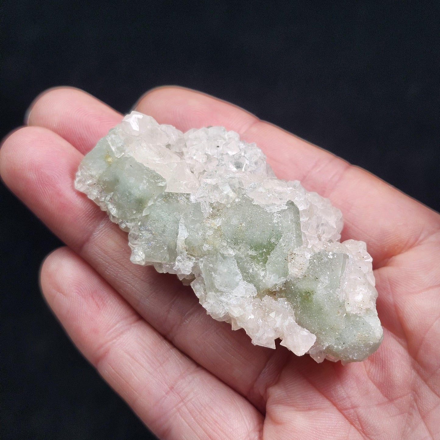 Datolite Crystal with Apophyllite Druze 60.8g