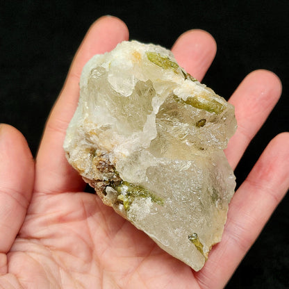 Watermelon Tourmaline & Quartz Crystal 158g