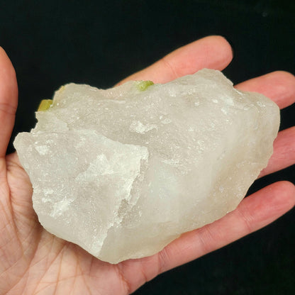 Watermelon Tourmaline & Quartz Crystal 389g