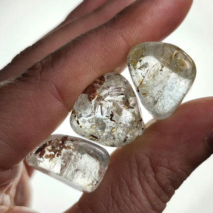 Blue Topaz & Hematoid Crystal