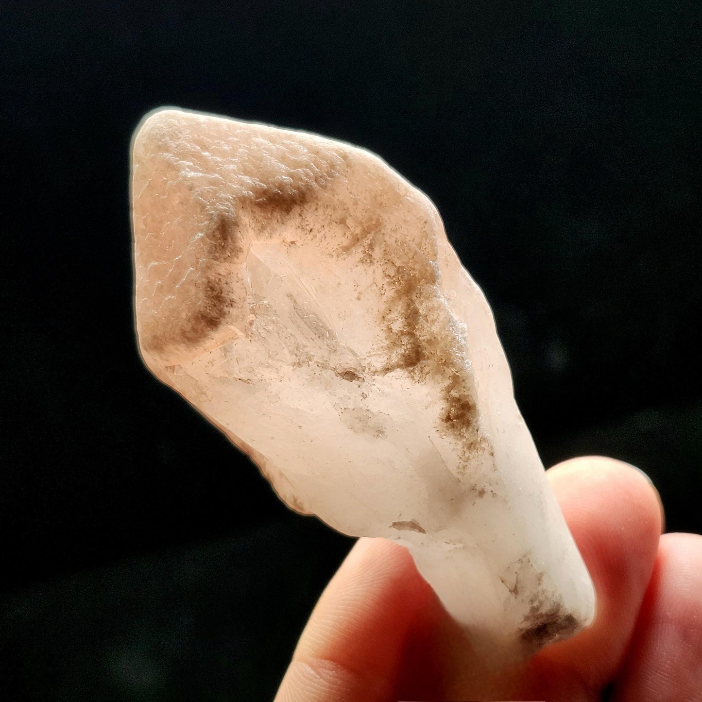 Dreamsicle Pink Lemurian Quartz Crystal (71g)