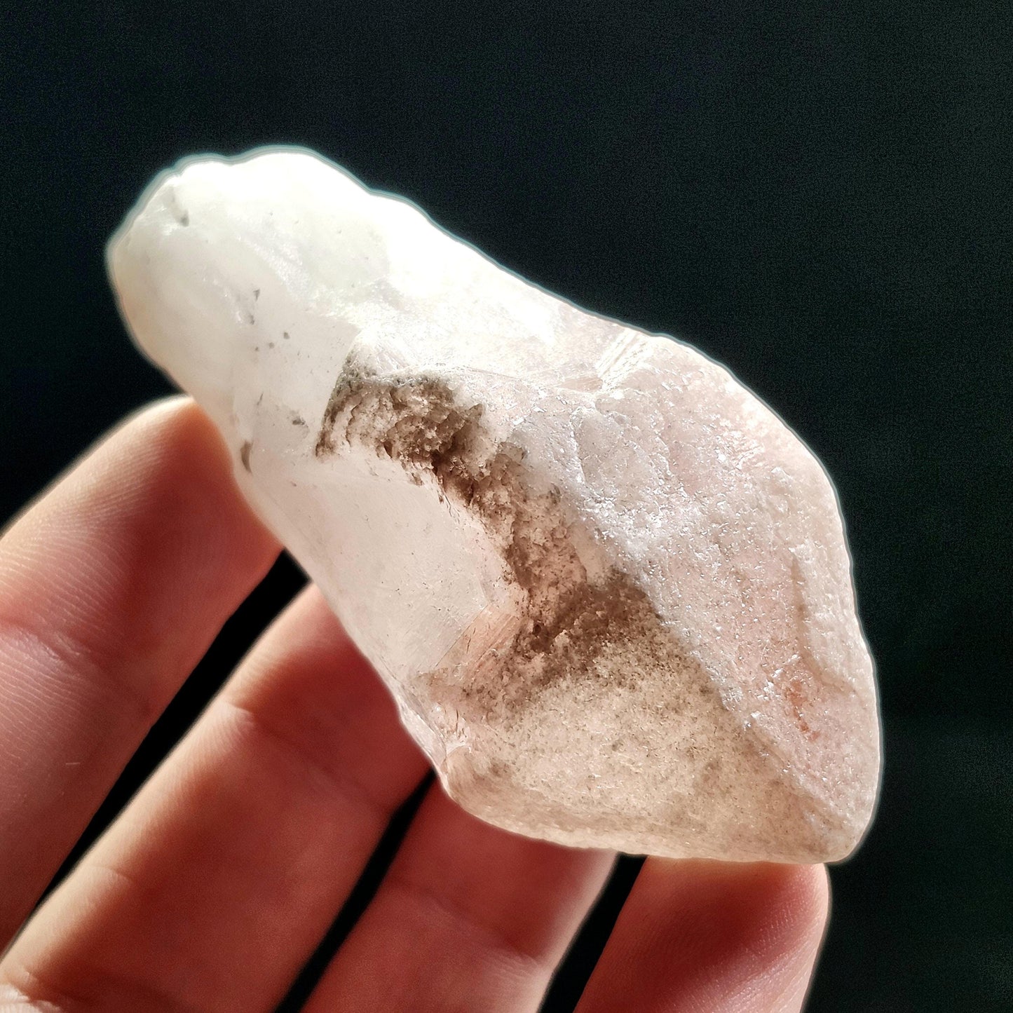 Dreamsicle Pink Lemurian Quartz Crystal (71g)