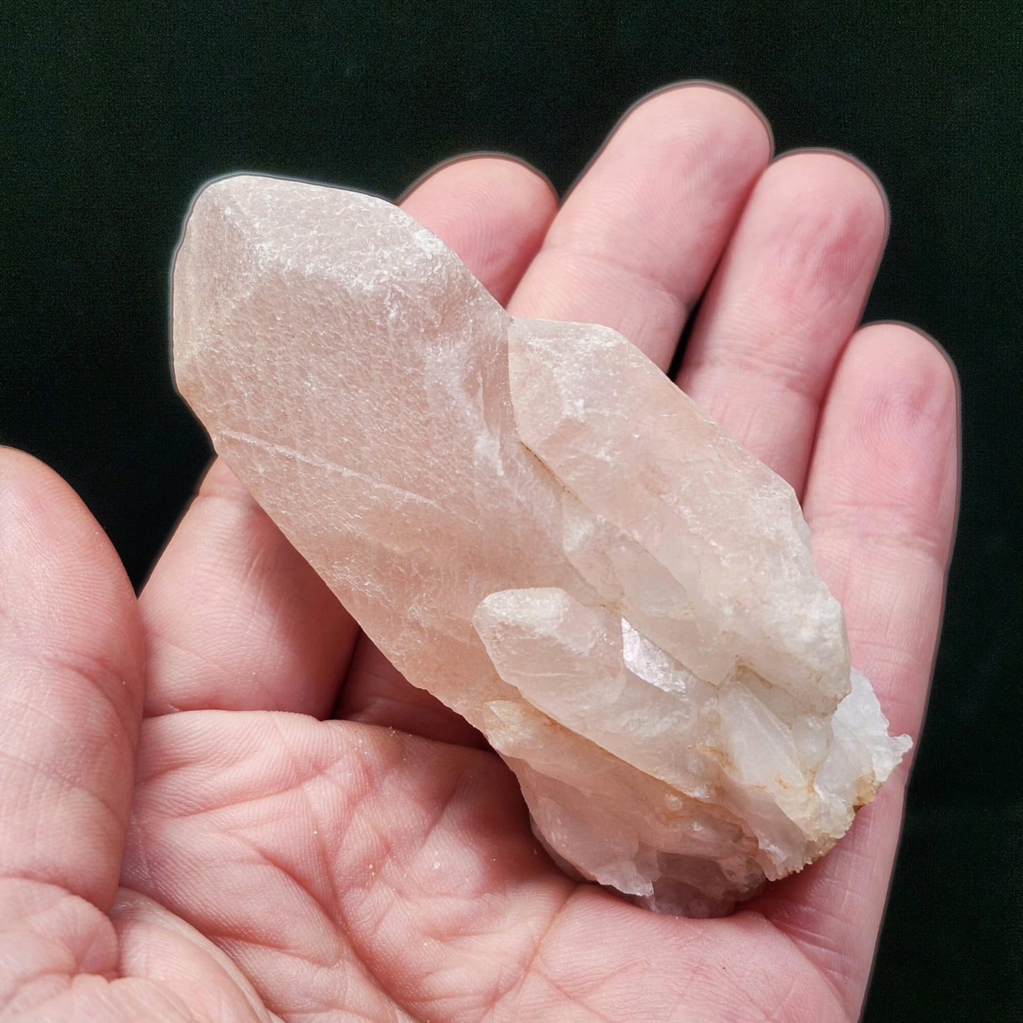 Dreamsicle Pink Lemurian Quartz Crystal (89g)