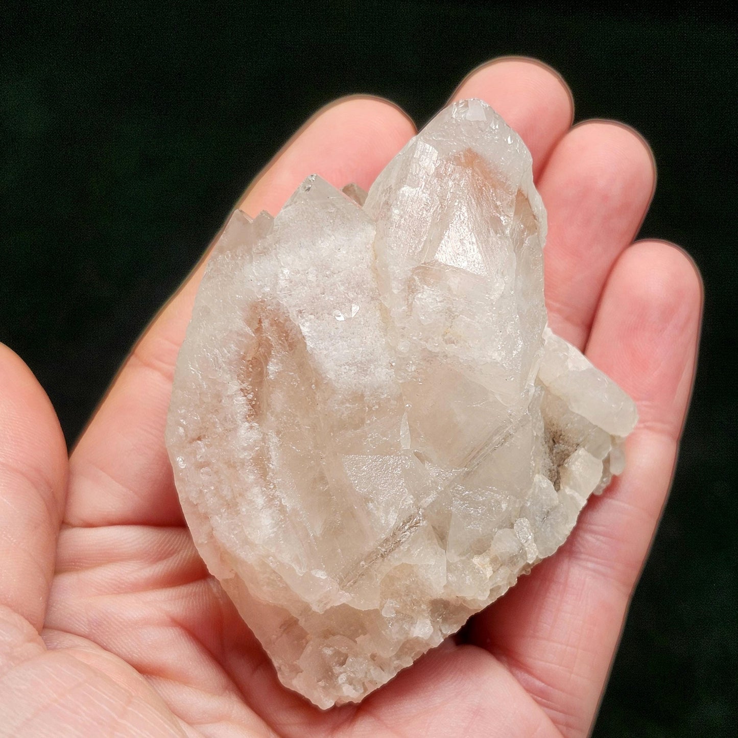 Dreamsicle Pink Lemurian Quartz Crystal (127g)