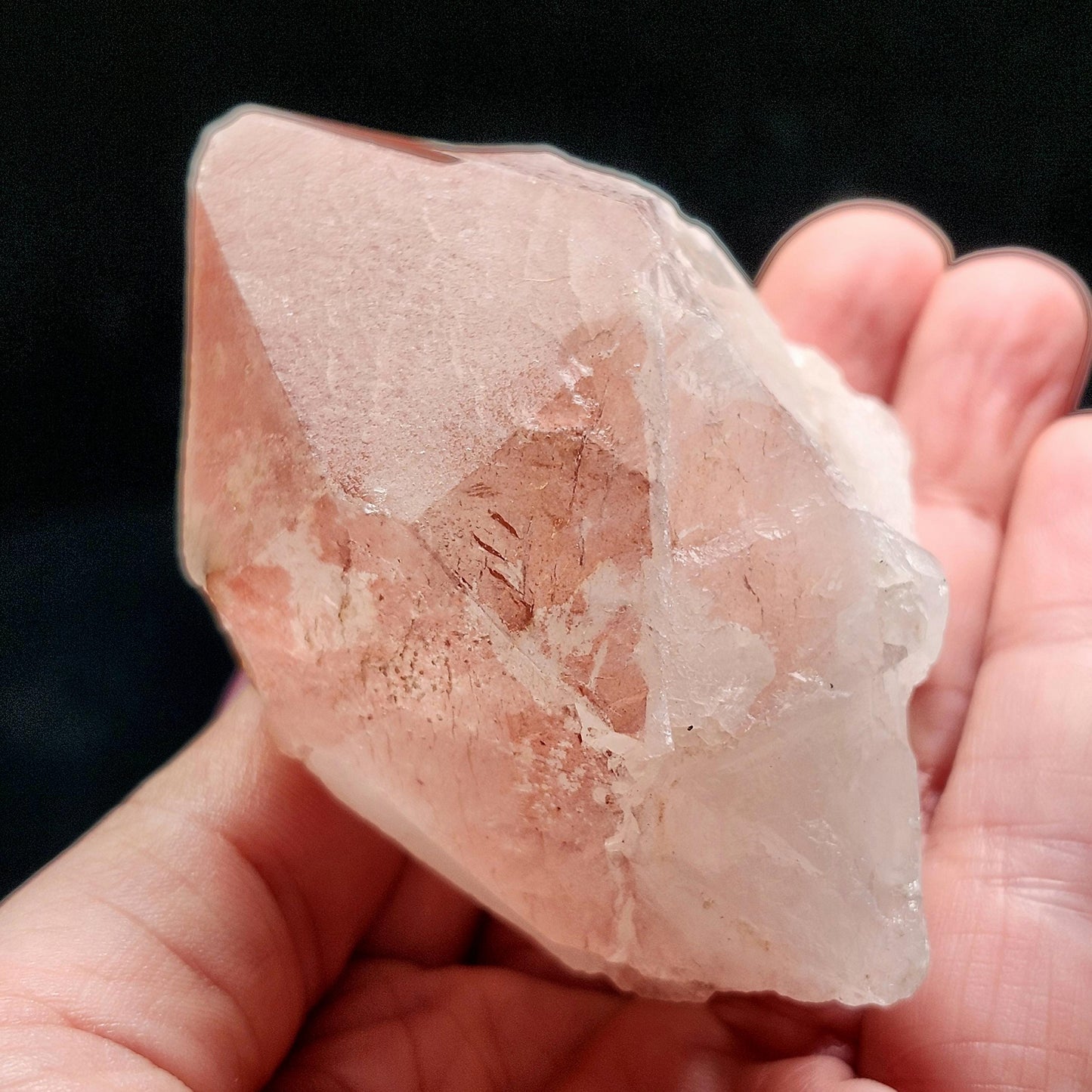 Dreamsicle Pink Lemurian Quartz Crystal (160g)