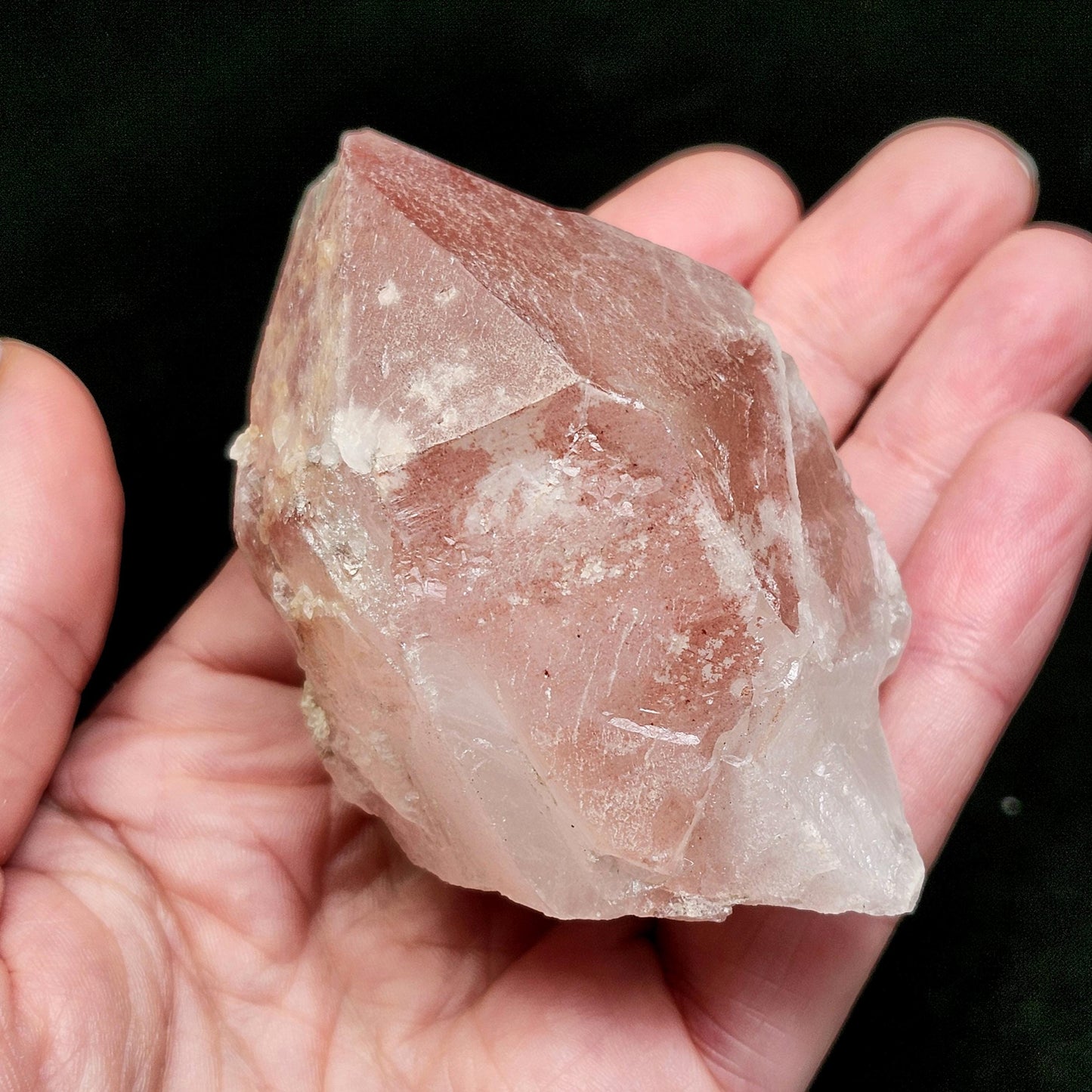 Dreamsicle Pink Lemurian Quartz Crystal (160g)