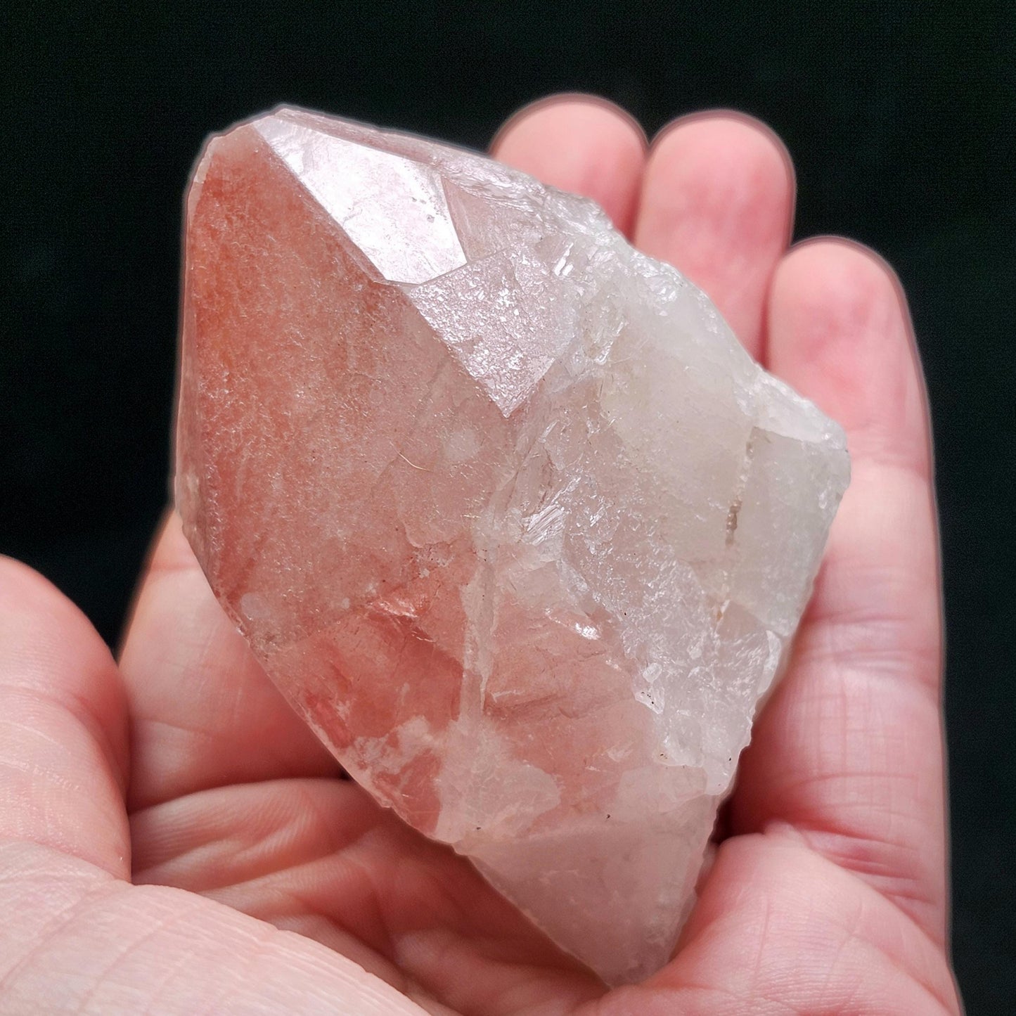 Dreamsicle Pink Lemurian Quartz Crystal (160g)