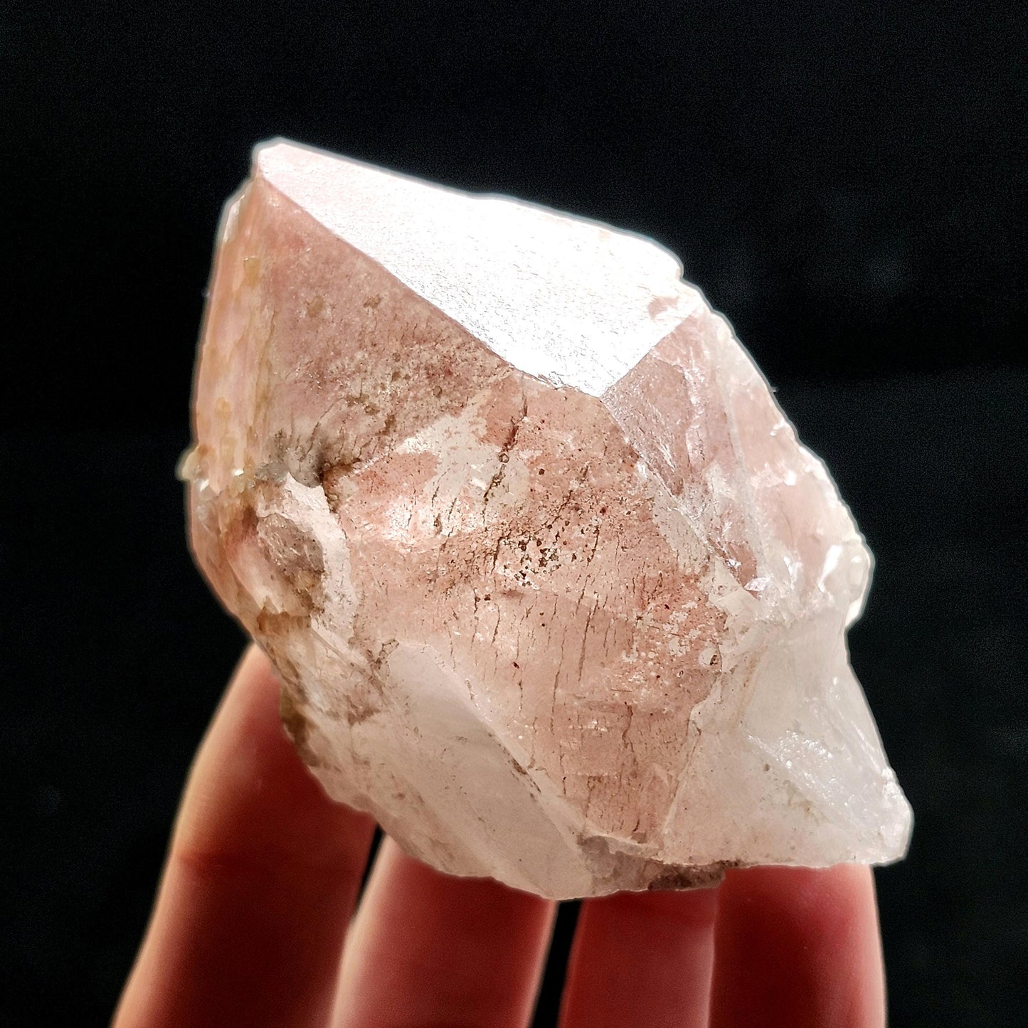 Dreamsicle Pink Lemurian Quartz Crystal (160g)