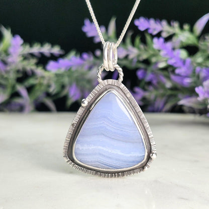Blue Lace Agate Pendant