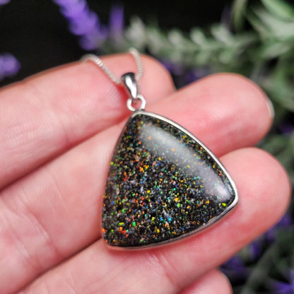 Australian Black Fairy Opal Pendant