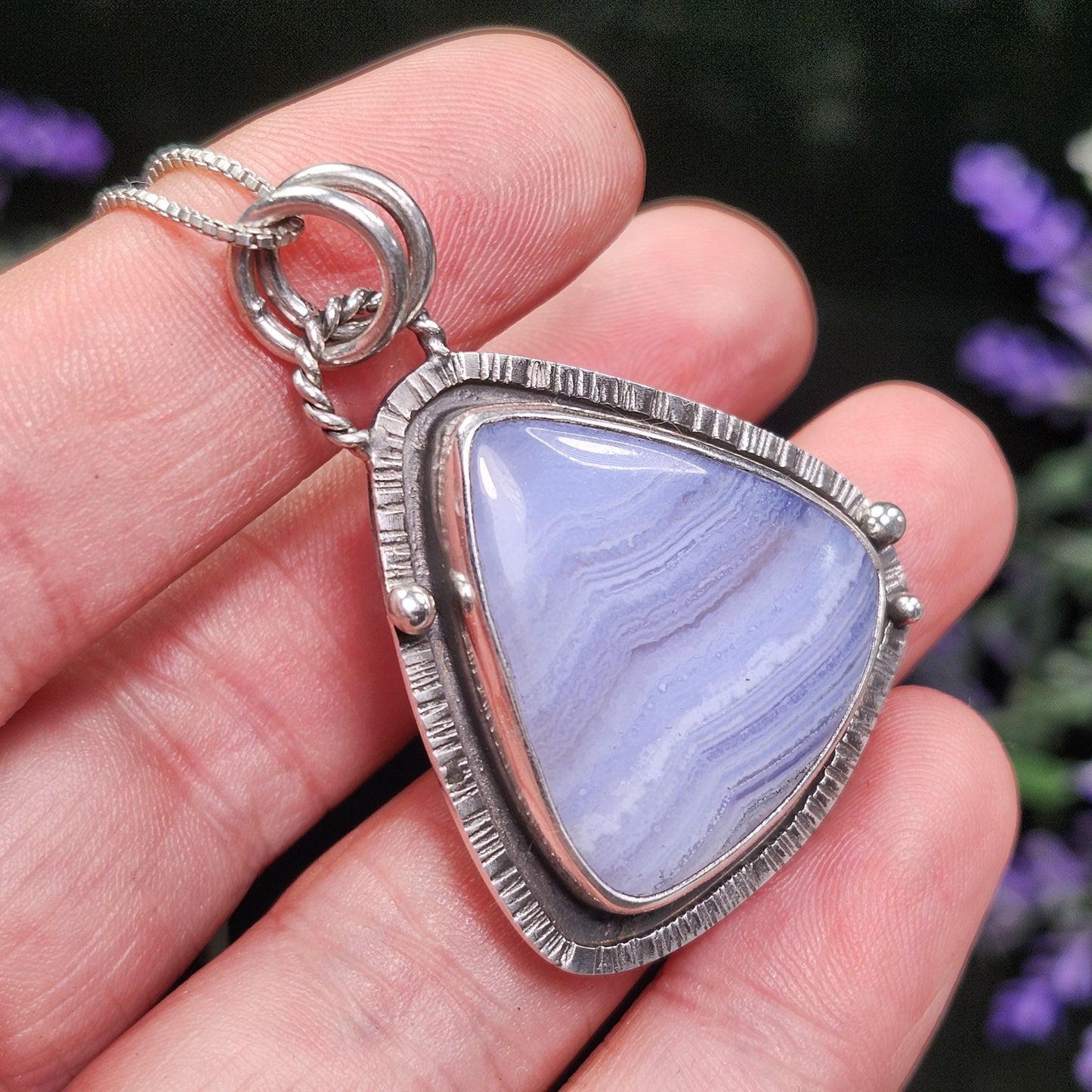 Blue Lace Agate Pendant