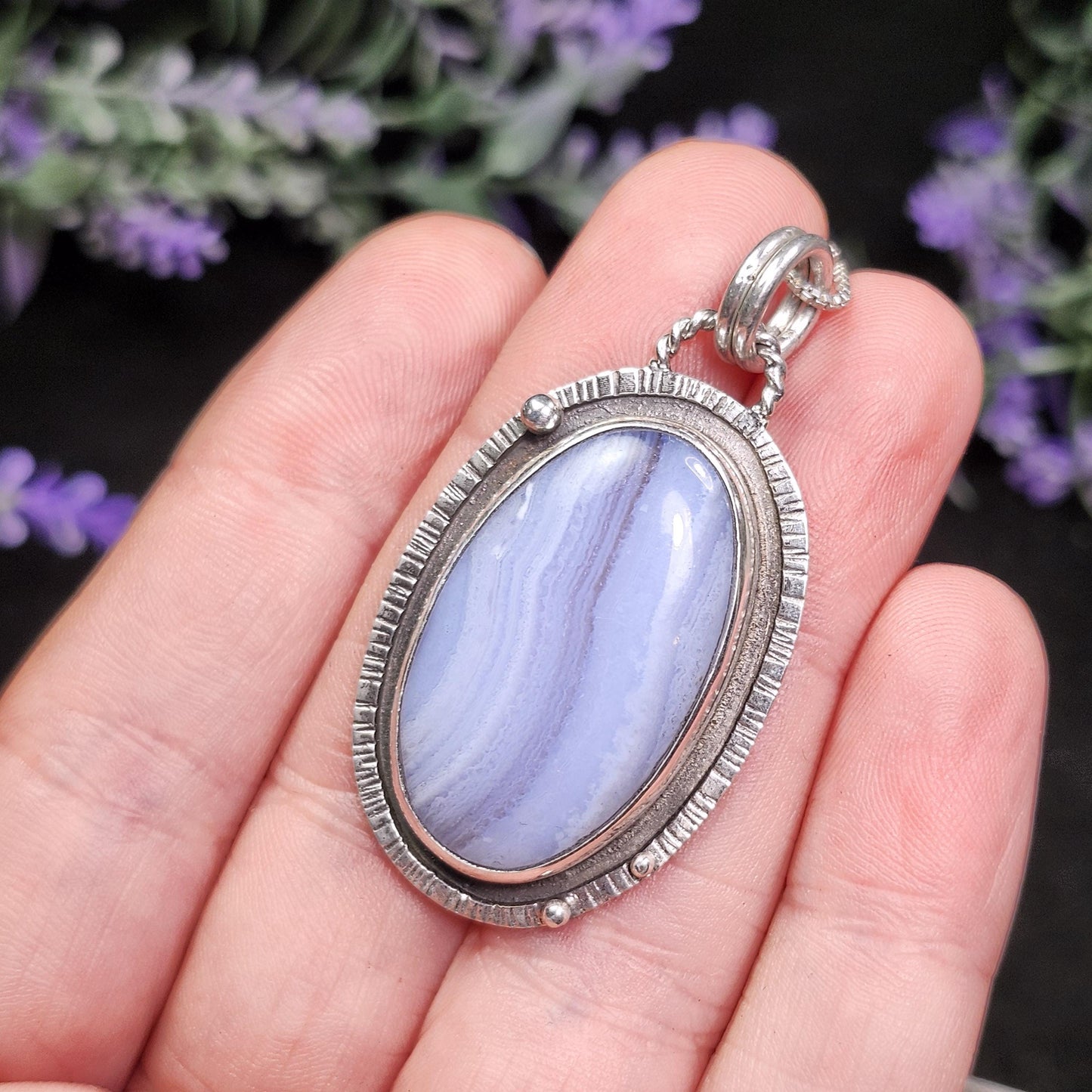 Blue Lace Agate Pendant