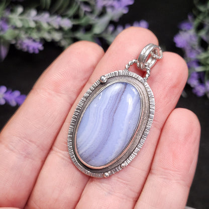 Blue Lace Agate Pendant