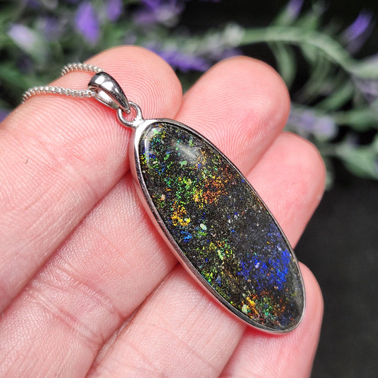 Australian Black Fairy Opal Pendant