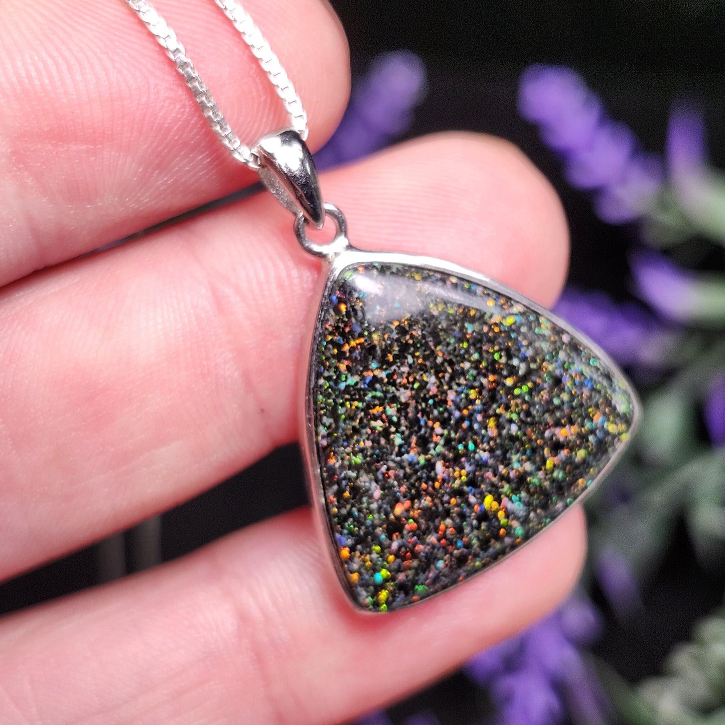 Australian Black Fairy Opal Pendant