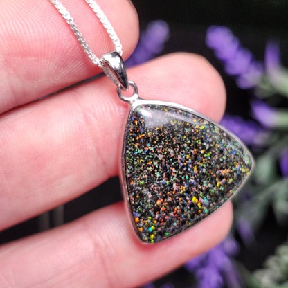 Australian Black Fairy Opal Pendant
