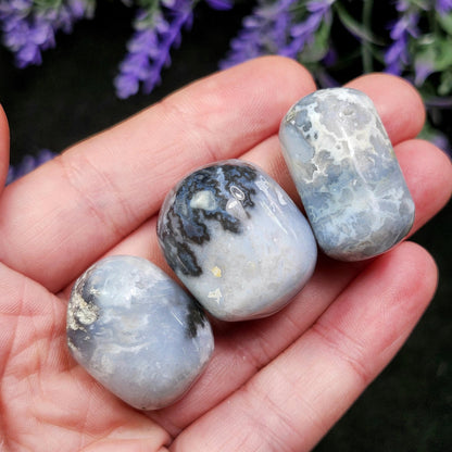 Blue Plume Agate Crystal