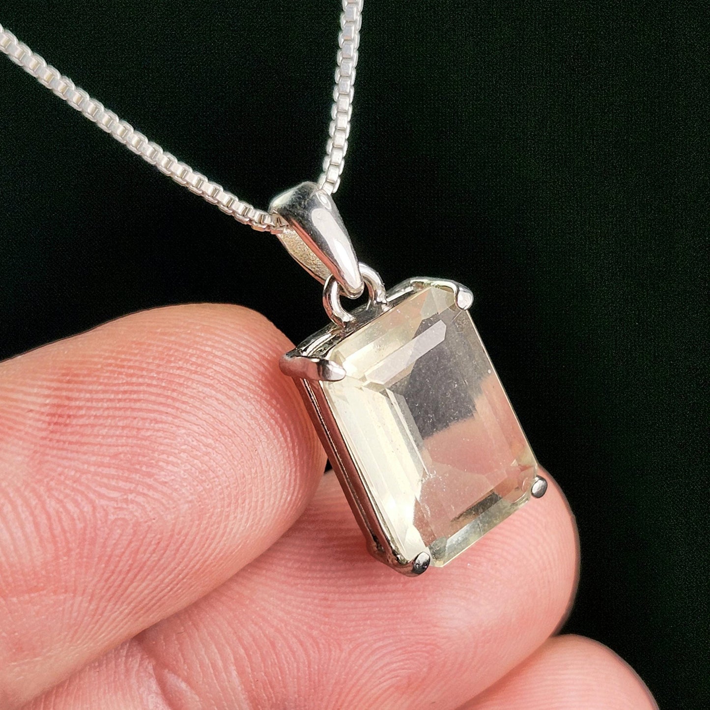 Faceted Libyan Desert Glass Pendant