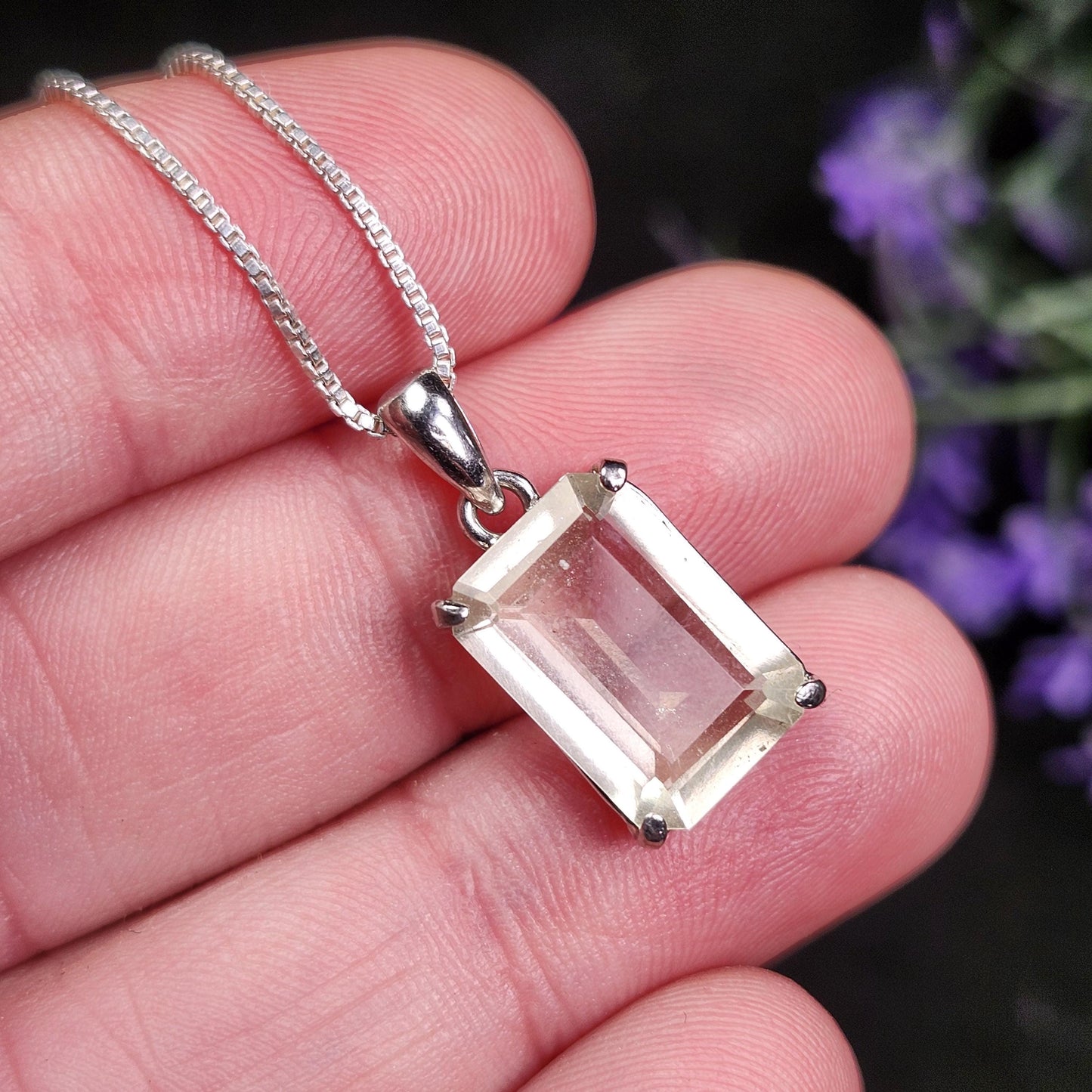 Faceted Libyan Desert Glass Pendant