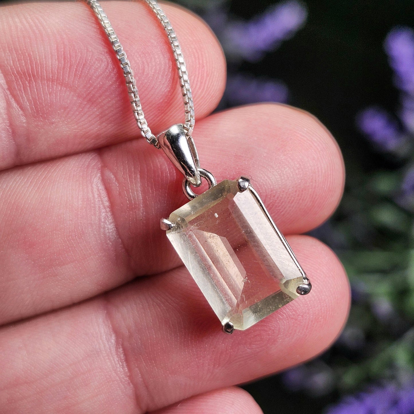Faceted Libyan Desert Glass Pendant