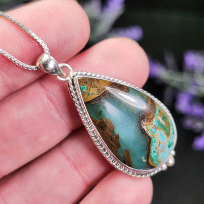 Sonoran Sunrise Chrysocolla Pendant