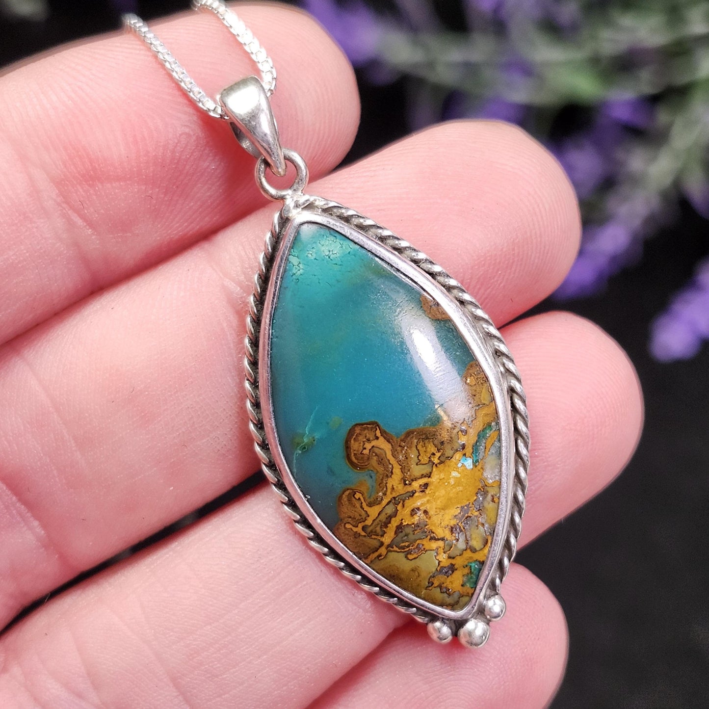 Chrysocolla Sonoran Sunrise Pendant