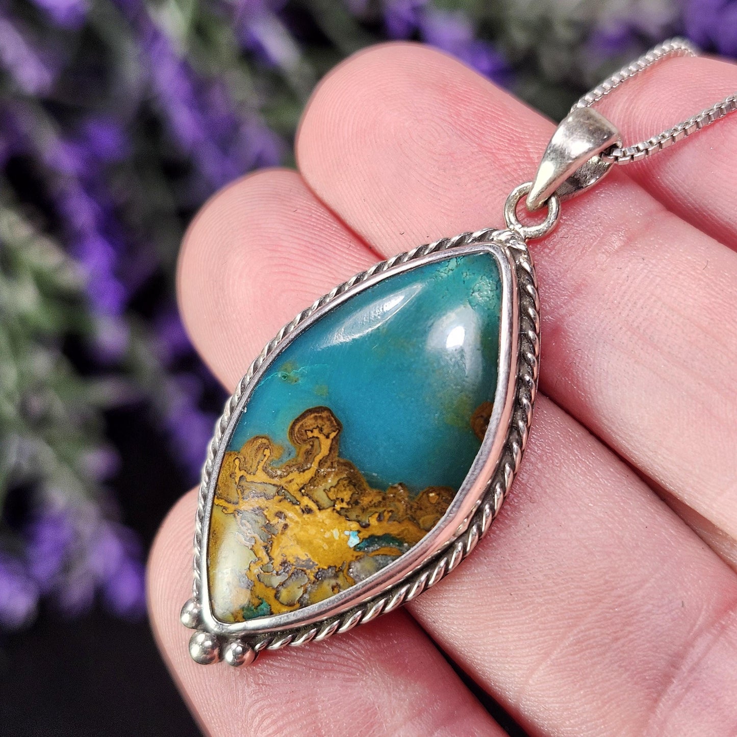 Chrysocolla Sonoran Sunrise Pendant