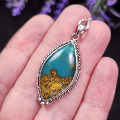 Chrysocolla Sonoran Sunrise Pendant